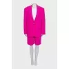 Pink suit with shorts with tag