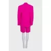 Pink suit with shorts with tag