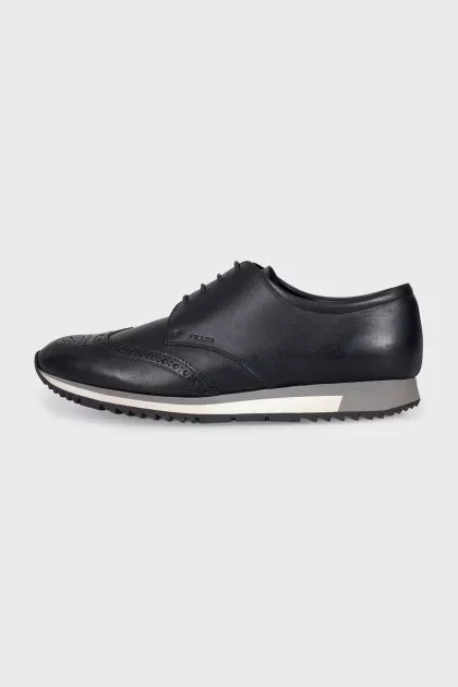 Men's black brogues