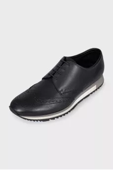 Men's black brogues