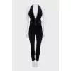 Velvet suit with a vest