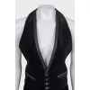 Velvet suit with a vest