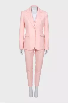 Pink three-piece suit
