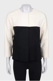 Black and white cardigan with buttons
