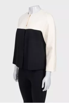 Black and white cardigan with buttons