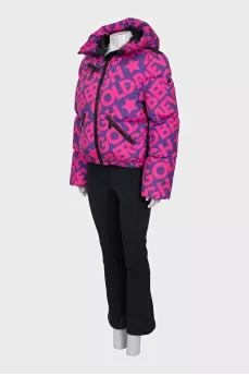Ski suit with signature print