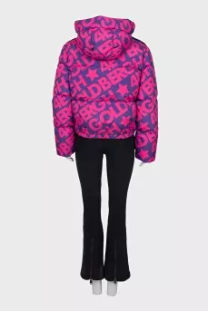 Ski suit with signature print