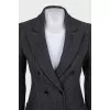 Double-breasted gray coat