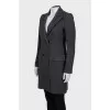 Double-breasted gray coat