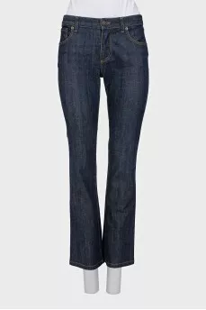 Dark blue flared jeans