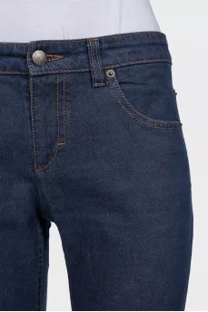 Low-rise straight jeans with a zipper
