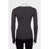 Wool pullover with a bow