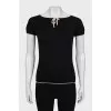 Fitted T-shirt with contrast trim