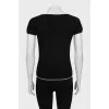 Fitted T-shirt with contrast trim