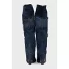 Blue suede heeled boots