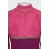 Straight sweater with shiny thread
