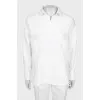White denim suit with tag