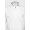 White denim suit with tag