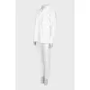 White denim suit with tag