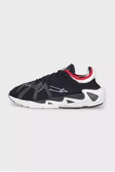 Men's black textile sneakers