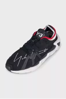 Men's black textile sneakers