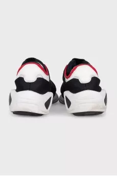 Men's black textile sneakers