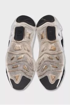 Men's black textile sneakers