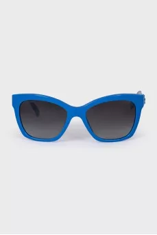 Blue square frame sunglasses