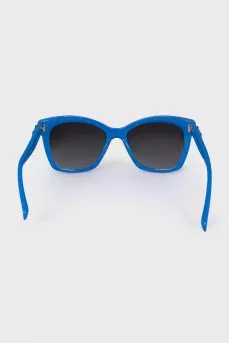 Blue square frame sunglasses
