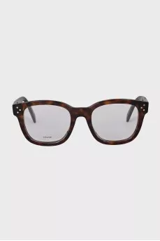 Brown square framed glasses