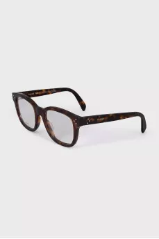 Brown square framed glasses