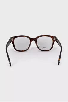 Brown square framed glasses
