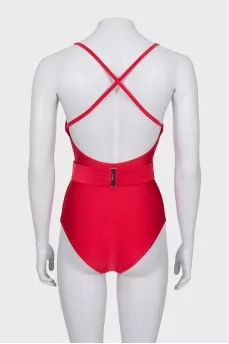 One-piece red swimsuit