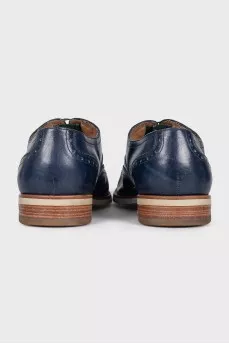 Men's blue leather brogues