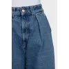 High-waisted wide-leg jeans