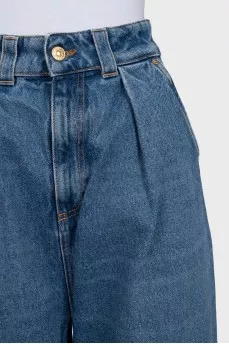High-waisted wide-leg jeans