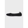 Black suede ballet flats
