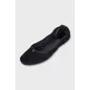 Black suede ballet flats