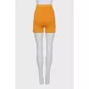 Yellow ribbed shorts