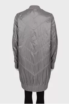 Серый плащ на молнии