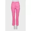 Pink linen suit