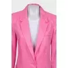 Pink linen suit