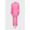 Pink linen suit