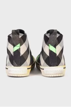 Men's sneakers in a checkered print