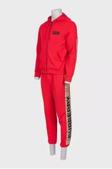 Men's tracksuit with printed stripes