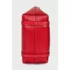 Red leather mini bag