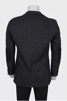 Men's gray plaid jacket