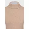 Long beige sweater