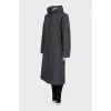 Gray coat with a zipper