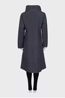 Gray coat with a zipper